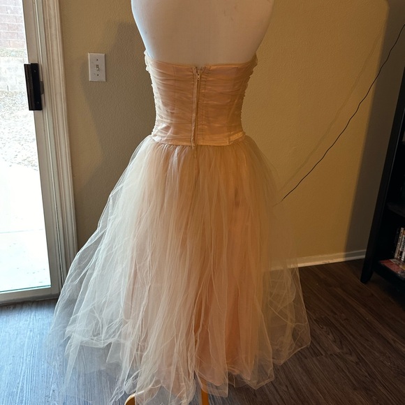 Vintage 80s 90s Scott McClintock prom dress peach princess - Picture 4 of 6